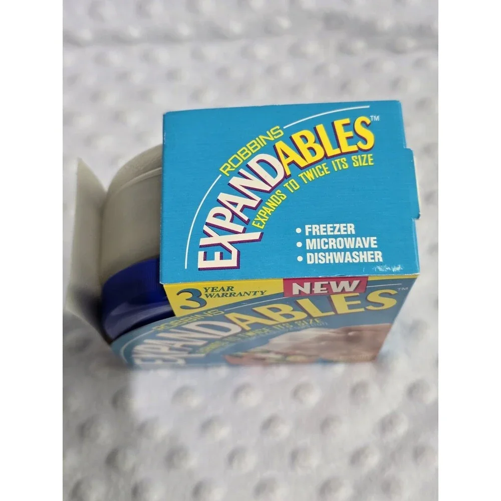 New USA Vintage Expandables Container Robbins Food Storage Tupperware Adjustable